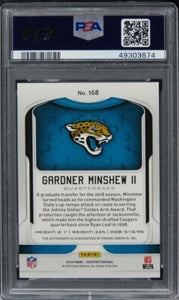 2019 Panini Certified Gardner Minshew II SIGNATURE-MIRROR TEAL ROOKIE #168 PSA 9