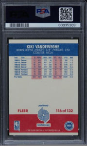 1987 Fleer Kiki Vandeweghe #116 PSA 10 GEM MINT