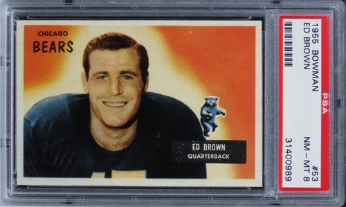 1955 Bowman Ed Brown ROOKIE RC #53 PSA 8 NM-MT