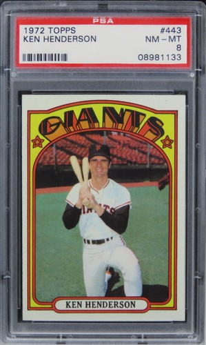 1972 Topps Ken Henderson #443 PSA 8 NM-MT