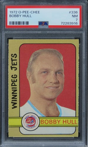 1972 O-PEE-CHEE Bobby Hull HOF #336 PSA 7 NM