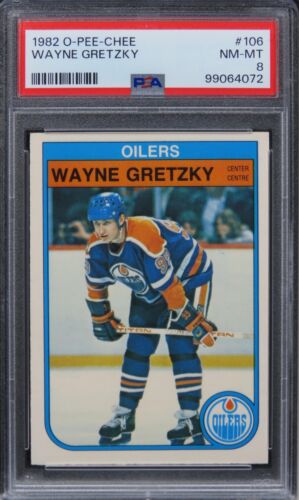 1982 O-PEE-CHEE Wayne Gretzky HOF #106 PSA 8 NM-MT