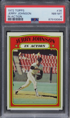 1972 Topps Jerry Johnson IN ACTION #36 PSA 8 NM-MT