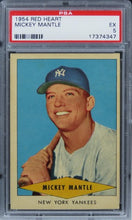 Load image into Gallery viewer, 1954 Red Heart Mickey Mantle HOF PSA 5 EX