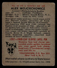 Load image into Gallery viewer, 1948 Bowman Alex Wojciechowicz HOF ROOKIE RC #61 GOOD