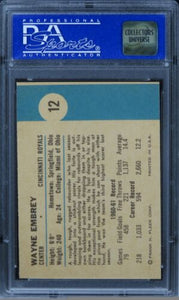 1961 Fleer Wayne Embrey (EMBRY) ROOKIE RC #12 PSA 8 NM-MT