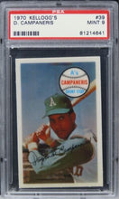 Load image into Gallery viewer, 1970 Kellogg&#39;s Bert Campaneris #39 PSA 9 MINT