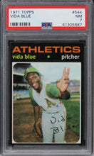 Load image into Gallery viewer, 1971 Topps Vida Blue #544 PSA 7 NM