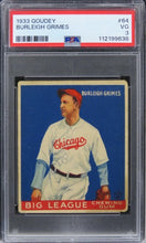 Load image into Gallery viewer, 1933 Goudey Burleigh Grimes HOF #64 PSA 3 VG