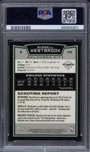 2008 Bowman Chrome Russell Westbrook Future HOF ROOKIE RC #114 PSA 8 NM-MT