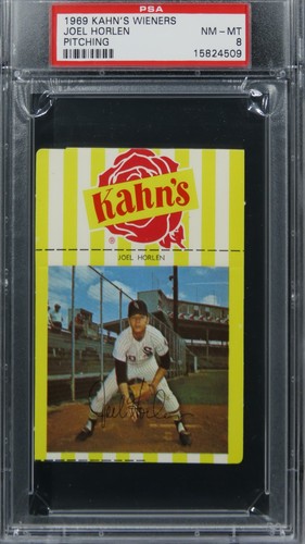 1969 Kahn's Wieners Joel Horlen PITCHING PSA 8 NM-MT