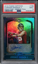 Load image into Gallery viewer, 2019 Panini Certified Gardner Minshew II SIGNATURE-MIRROR TEAL ROOKIE #168 PSA 9
