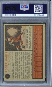 1962 Topps Roger Maris #1 PSA 6 EX-MT