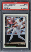 Load image into Gallery viewer, 1992 Topps Gold Don Mattingly WINNER Future HOF #300 PSA 10 GEM MINT