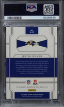 Load image into Gallery viewer, 2018 Panini National Treasures Justin Tucker SIGNATURES-EMERALD #S-JT PSA 9 MINT