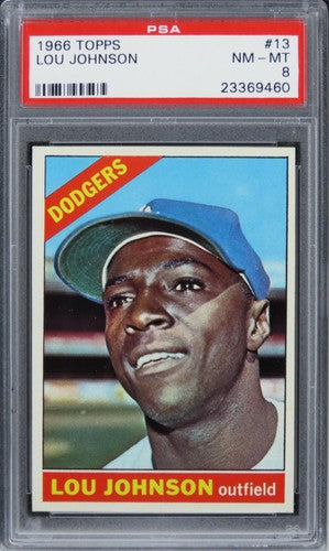1966 Topps Lou Johnson #13 PSA 8 NM-MT
