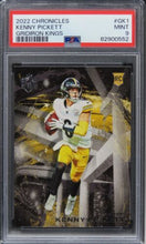 Load image into Gallery viewer, 2022 Panini Chronicles Kenny Pickett GRIDIRON KINGS ROOKIE RC #GK1 PSA 9 MINT