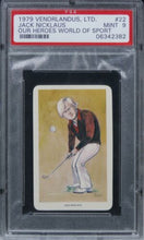 Load image into Gallery viewer, 1979 Venorlandus LTD. Jack Nicklaus OUR HEROES WORLD OF SPORT HOF #22 PSA 9 MINT