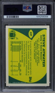 1989 Topps Traded Steve Atwater HOF ROOKIE RC #52T PSA 10 GEM MINT