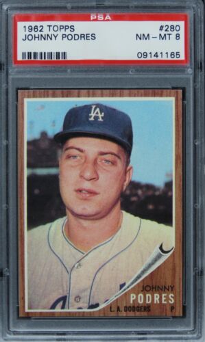 1962 Topps Johnny Podres #280 PSA 8 NM-MT