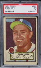 Load image into Gallery viewer, 1952 Topps Sibby Sisti #293 PSA 5 EX