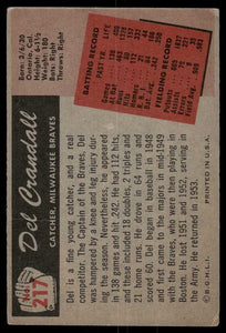 1955 Bowman Del Crandall #217 VG