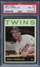Load image into Gallery viewer, 1964 Topps Zoilo Versalles #15 PSA 8 NM-MT
