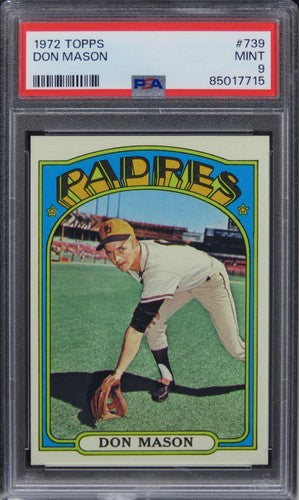 1972 Topps Don Mason #739 PSA 9 MINT