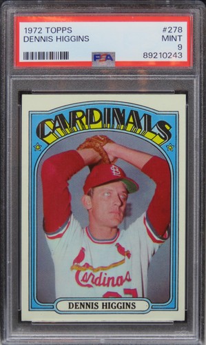 1972 Topps Dennis Higgins #278 PSA 9 MINT