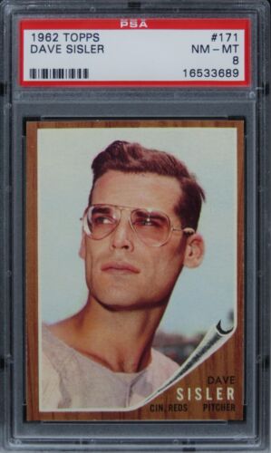 1962 Topps Dave Sisler #171 PSA 8 NM-MT