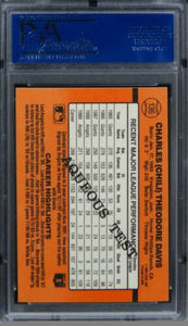 1990 Donruss Aqueous Test Chili Davis #136 PSA 7 NM