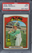 Load image into Gallery viewer, 1972 Topps Angel Mangual #62 PSA 7 NM