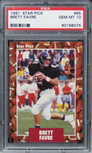 Load image into Gallery viewer, 1991 Star Pics Brett Favre HOF ROOKIE RC #65 PSA 10 GEM MINT