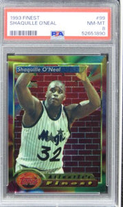 1993 Finest Shaquille O'Neal HOF #99 PSA 8 NM-MT