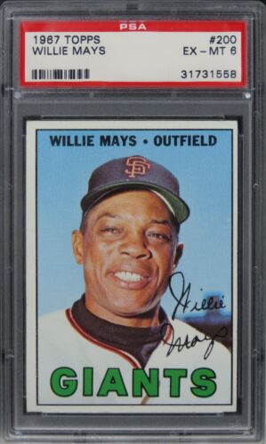 1967 Topps Willie Mays HOF #200 PSA 6 EX-MT