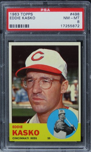 1963 Topps Eddie Kasko #498 PSA 8 NM-MT