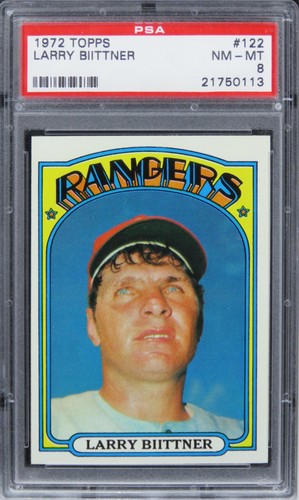 1972 Topps Larry Biittner #122 PSA 8 NM-MT