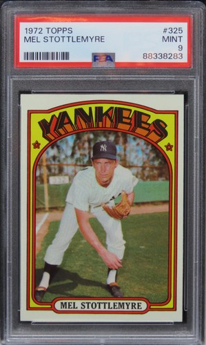 1972 Topps Mel Stottlemyre #325 PSA 9 MINT