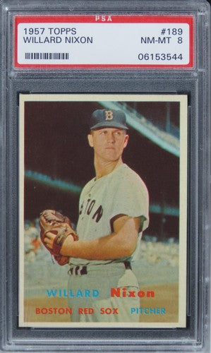 1957 Topps Willard Nixon #189 PSA 8 NM-MT