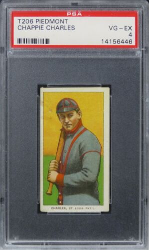 1909 T206 Piedmont Chappie Charles PSA 4 VG-EX