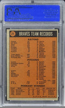 Load image into Gallery viewer, 1972 Topps Braves Team #21 PSA 8 NM-MT