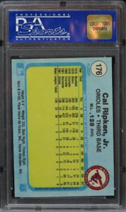 1982 Fleer Cal Ripken Jr. HOF ROOKIE RC #176 PSA 8 NM-MT