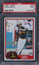 Load image into Gallery viewer, 1981 Topps Ozzie Smith HOF #254 PSA 9 MINT