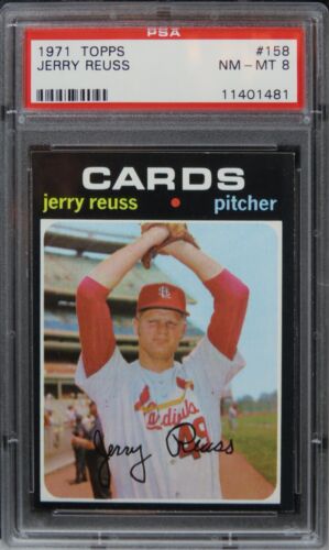 1971 Topps Jerry Reuss #158 PSA 8 NM-MT