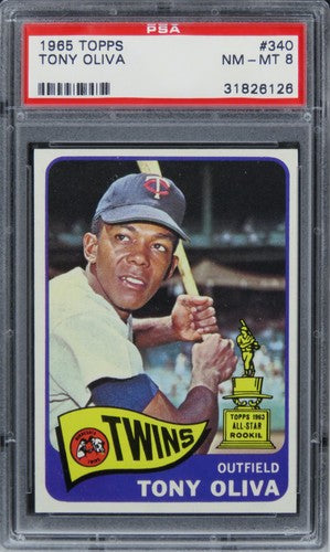 1965 Topps Tony Oliva HOF #340 PSA 8 NM-MT