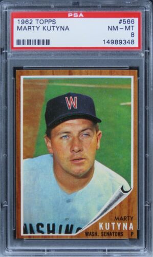 1962 Topps Marty Kutyna #566 PSA 8 NM-MT