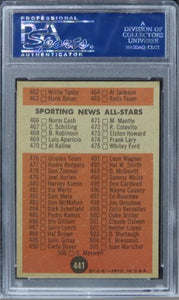 1962 Topps Checklist 430-506 LARGE PRINT #441 PSA 8 NM-MT