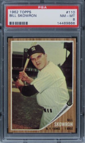 1962 Topps Bill Skowron GREEN TINT #110 PSA 8 NM-MT