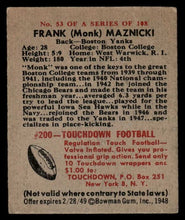 Load image into Gallery viewer, 1948 Bowman Frank (Monk) Maznicki #53 VG
