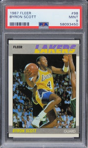 1987 Fleer Byron Scott #98 PSA 9 MINT